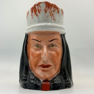 Antique Native American Toby Mug - German Heber & Co 100+ years old
